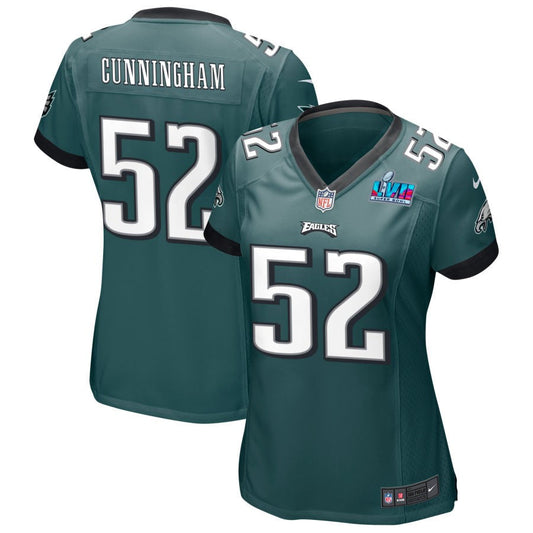 Zach Cunningham Philadelphia Eagles Nike Damen Super Bowl LVII Spieltrikot – Mitternachtsgrün