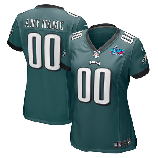 Philadelphia Eagles Nike Women's Super Bowl LVII Game Custom Jersey - Midnight Green