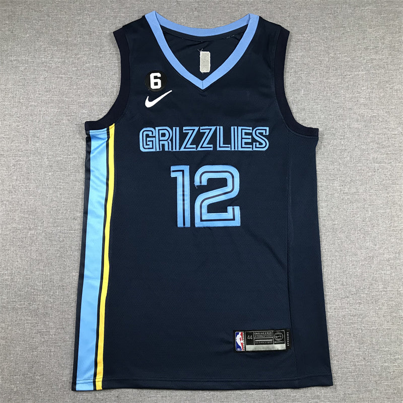 Herren Memphis Grizzlies Ja Morant #12 Navy 2022/23 Swingman-Trikot – Icon Edition