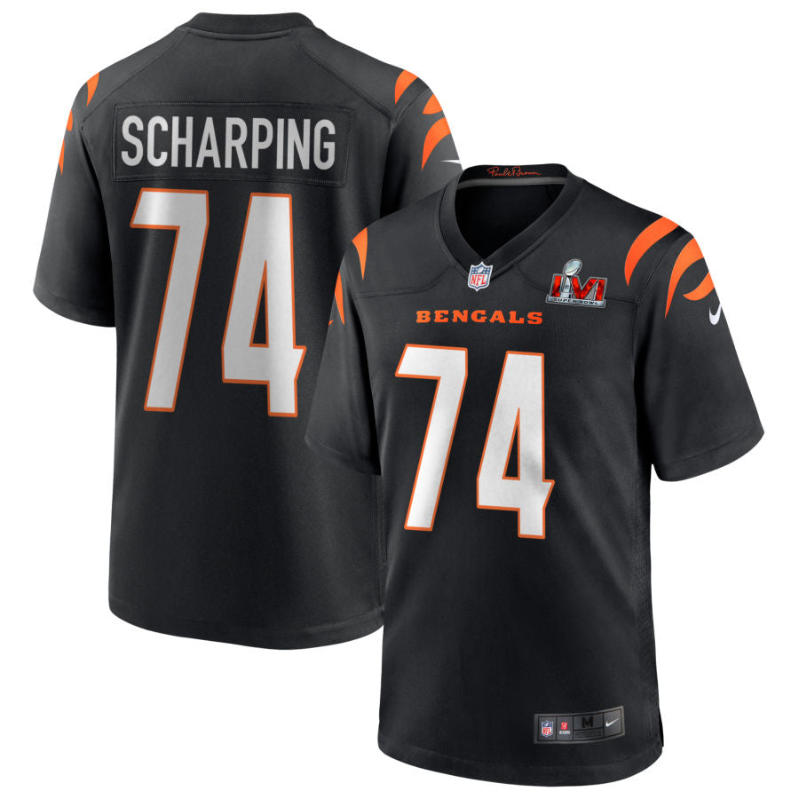 Max Scharping Cincinnati Bengals Nike Super Bowl LVI Spieltrikot – Schwarz