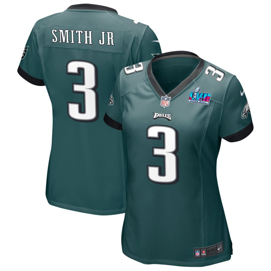 Nolan Smith Jr. Philadelphia Eagles Nike Super Bowl LVII Spieltrikot für Damen – Mitternachtsgrün