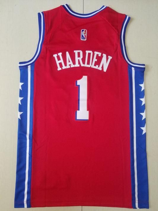 Men's Philadelphia 76ers James Harden Red Fastbreak Replica Player Jersey