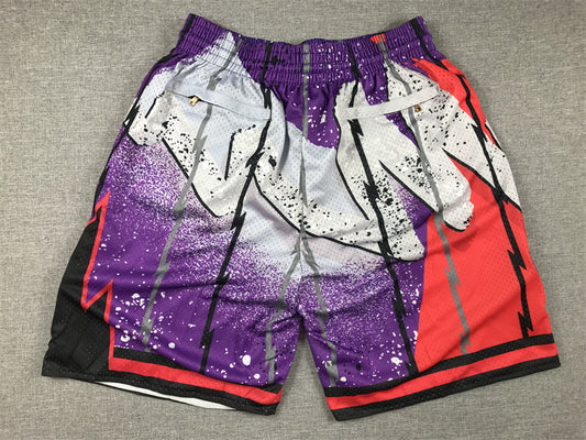 Lila Swingman-Taschenshorts der Toronto Raptors für Herren