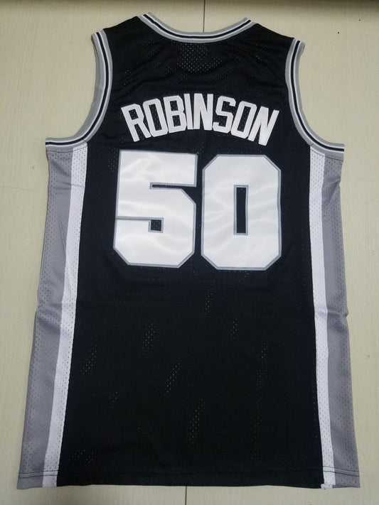 Men's San Antonio Spurs David Robinson Black Big & Tall Hardwood Classics Jersey