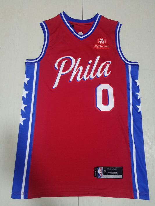 Men's Philadelphia 76ers Tyrese Maxey Red Fastbreak Replica Player Jersey