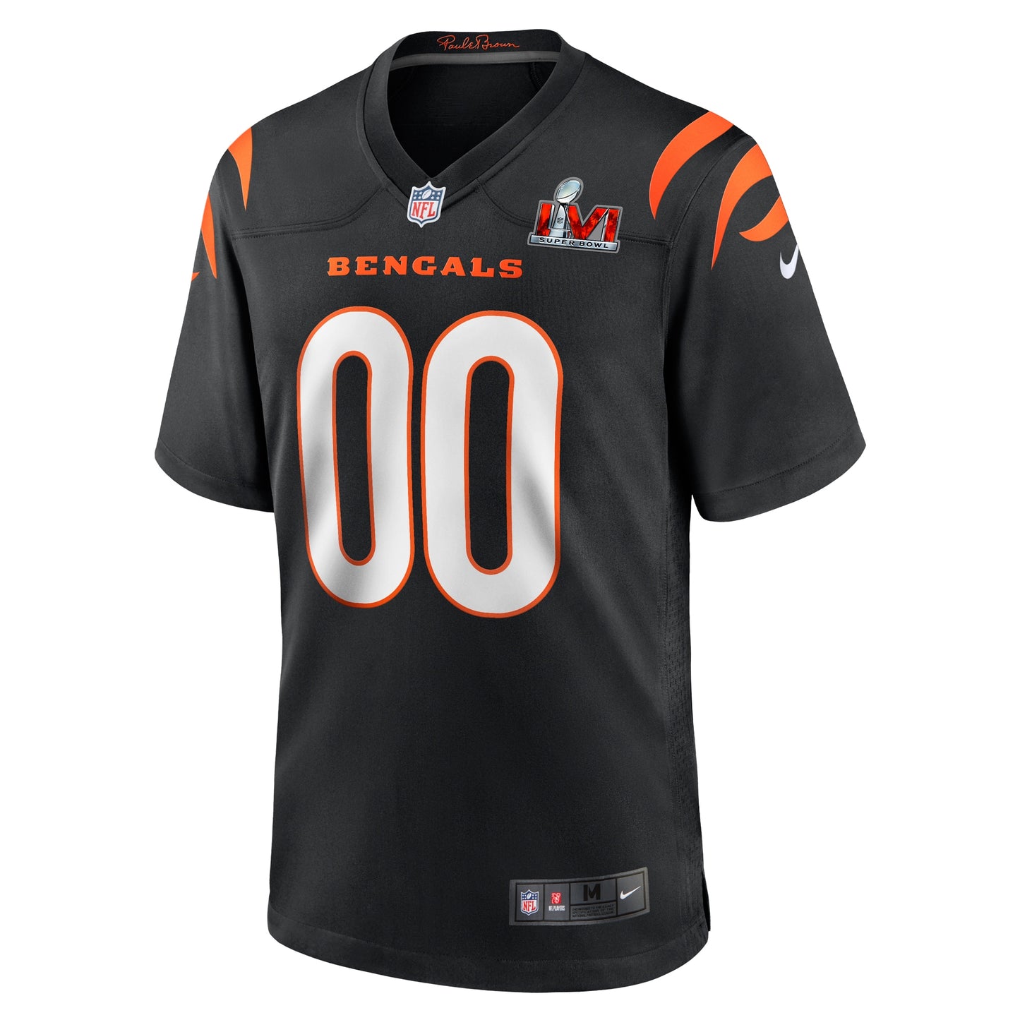 Cincinnati Bengals Nike Super Bowl LVI Game Custom Jersey - Black