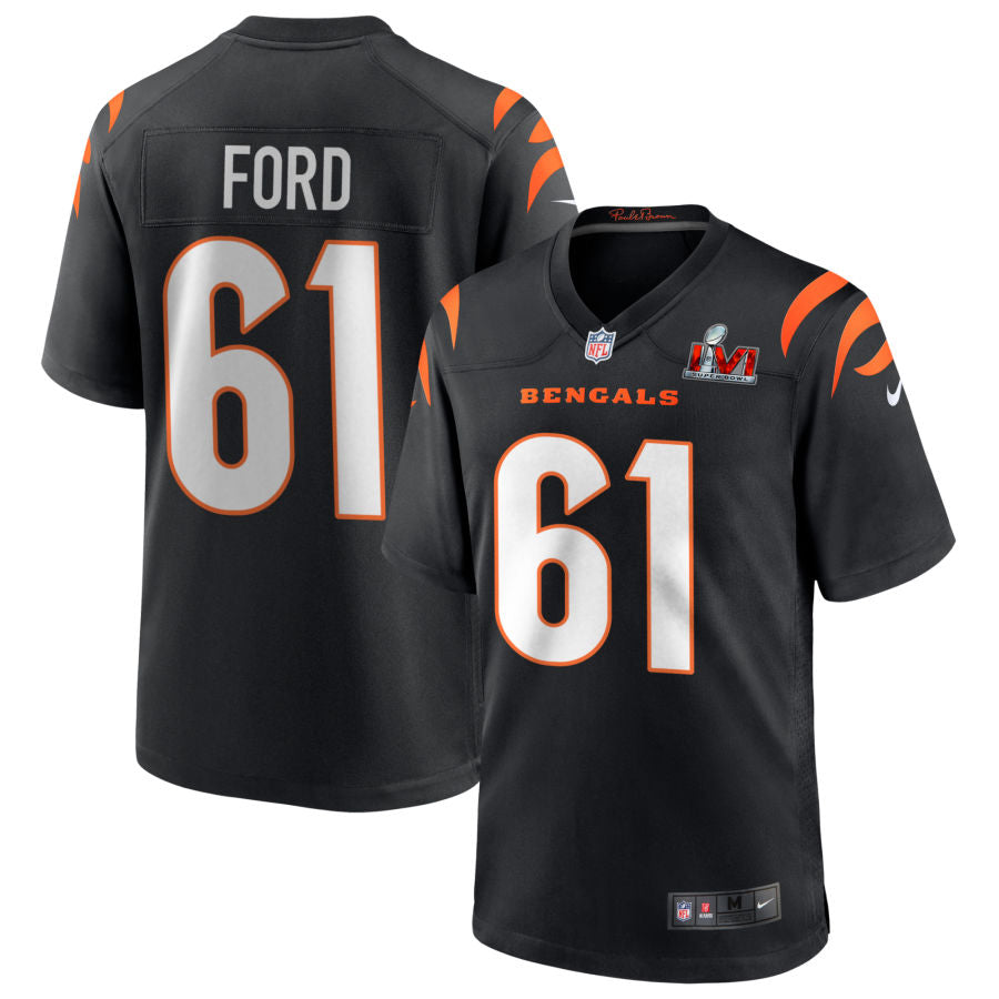 Cody Ford Cincinnati Bengals Nike Super Bowl LVI Game Jersey - Black