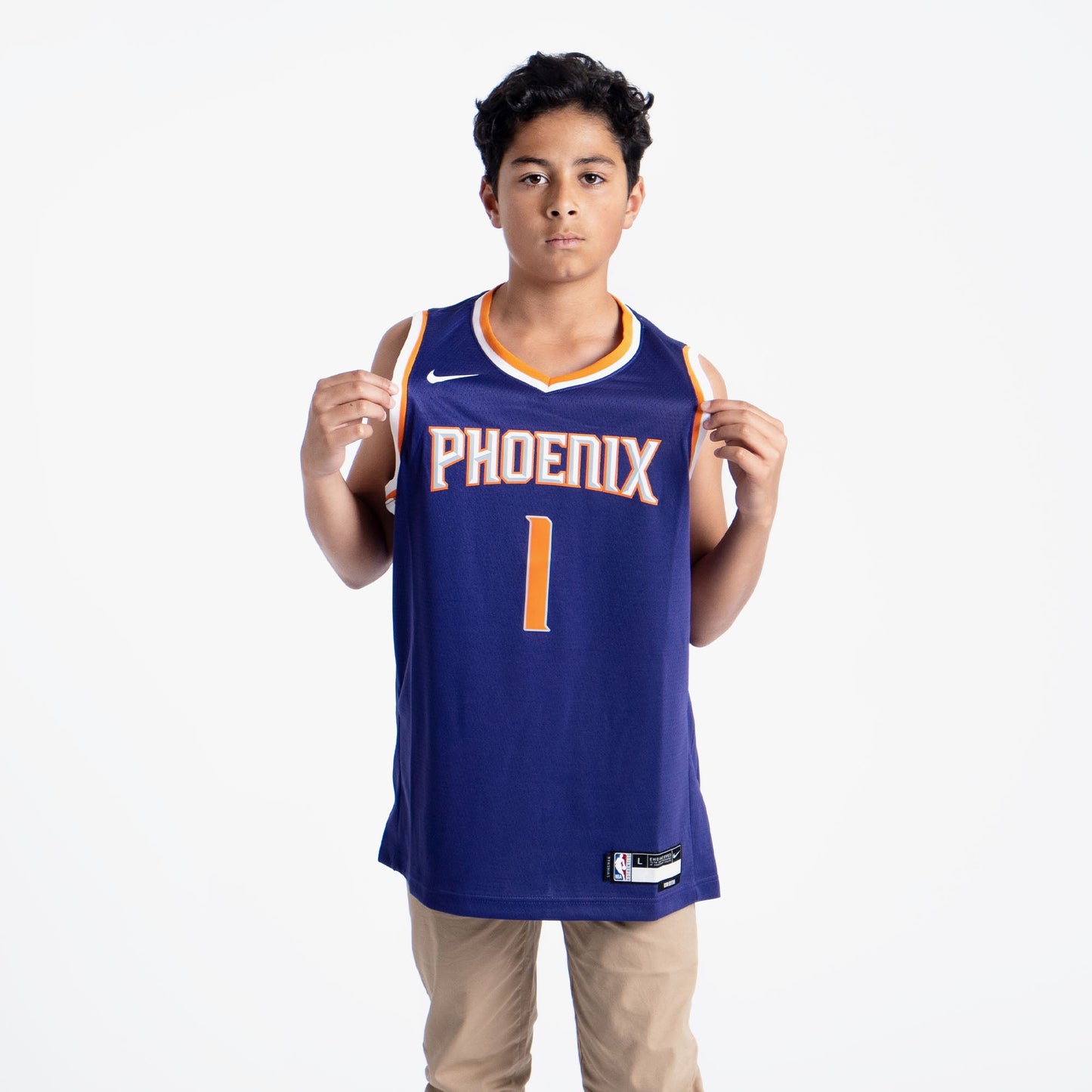 Devin Booker Phoenix Suns 2023 Icon Edition Youth NBA Swingman Jersey