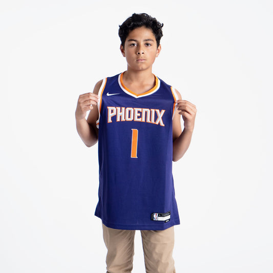 Devin Booker Phoenix Suns 2023 Icon Edition Jugend NBA Swingman Trikot 