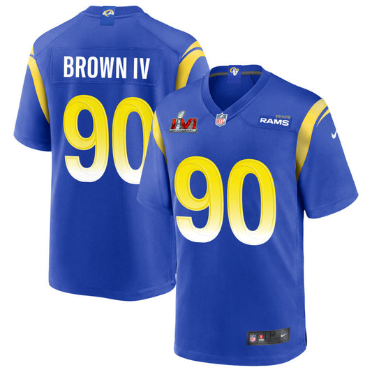 Earnest Brown IV Los Angeles Rams Nike Super Bowl LVI Game Jersey - Royal