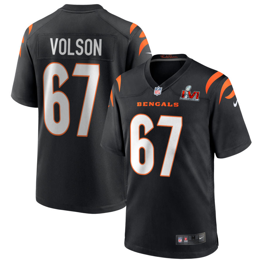 Cordell Volson Cincinnati Bengals Nike Super Bowl LVI Game Jersey - Black