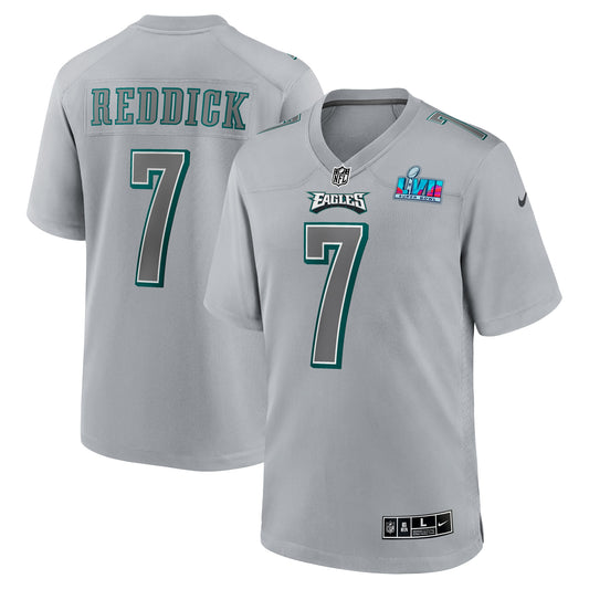 Haason Reddick Philadelphia Eagles Nike Super Bowl LVII Patch Atmosphere Fashion Game Jersey - Gray