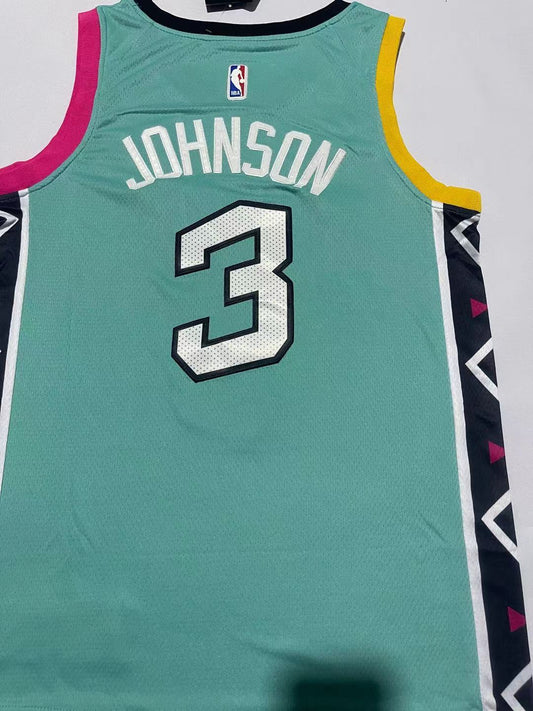 Men's San Antonio Spurs Keldon Johnson #3 Green 2022/23 Swingman Jersey