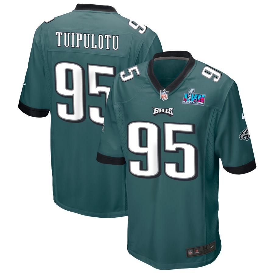 Marlon Tuipulotu Philadelphia Eagles Nike Super Bowl LVII Game Jersey - Midnight Green