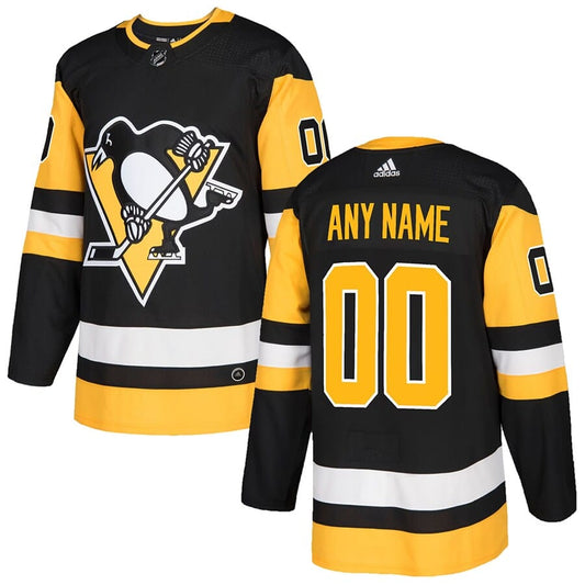 Men's Pittsburgh Penguins adidas Black Authentic Custom Jersey