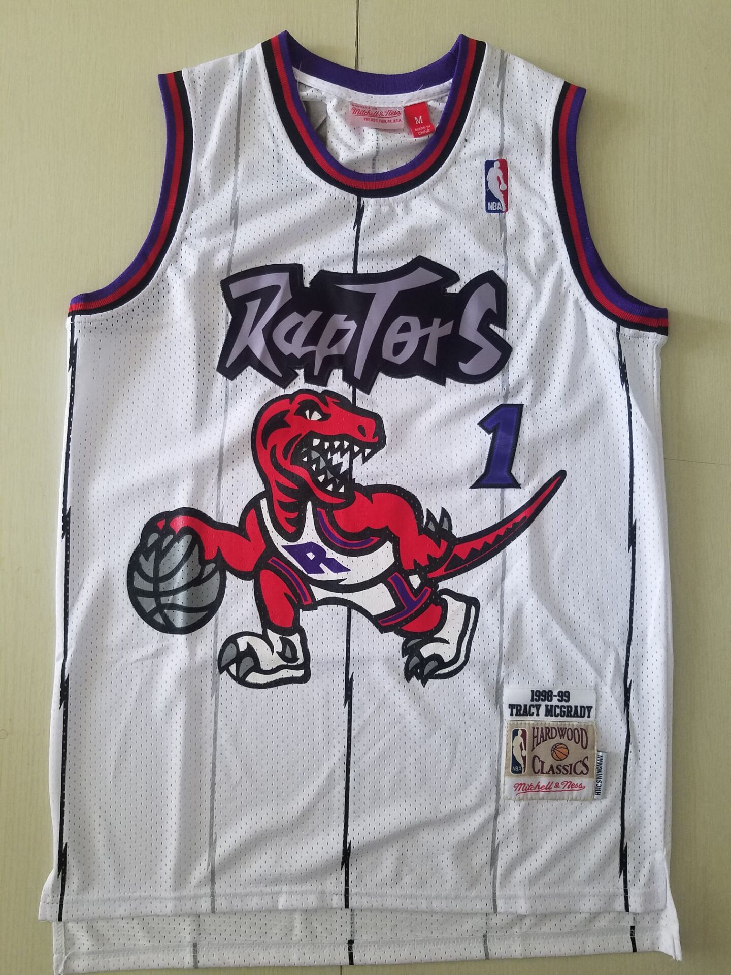 Men's Toronto Raptors Tracy McGrady 1998-99 White Hardwood Classics Swingman Jersey