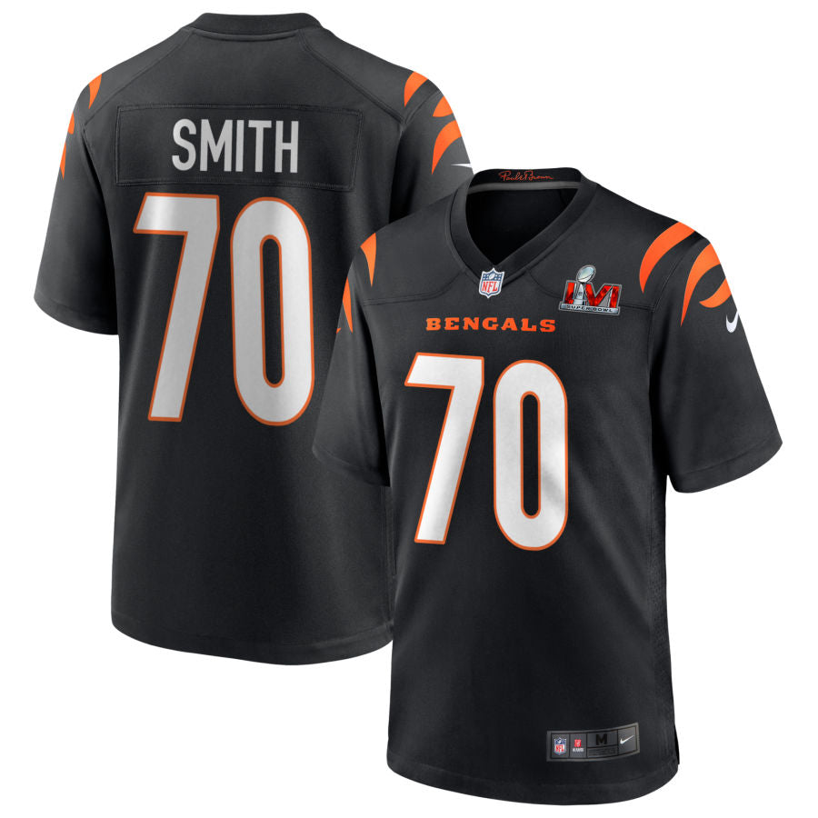 D'Ante Smith Cincinnati Bengals Nike Super Bowl LVI Game Jersey - Black