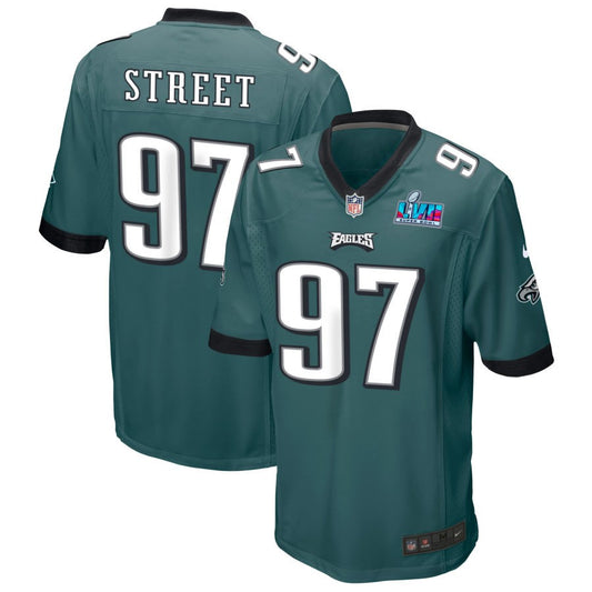 Kentavius Street Philadelphia Eagles Nike Super Bowl LVII Game Jersey - Midnight Green