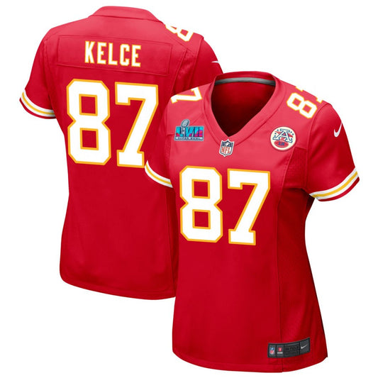 Travis Kelce Kansas City Chiefs Nike Women's Super Bowl LVII Game Jersey - Red