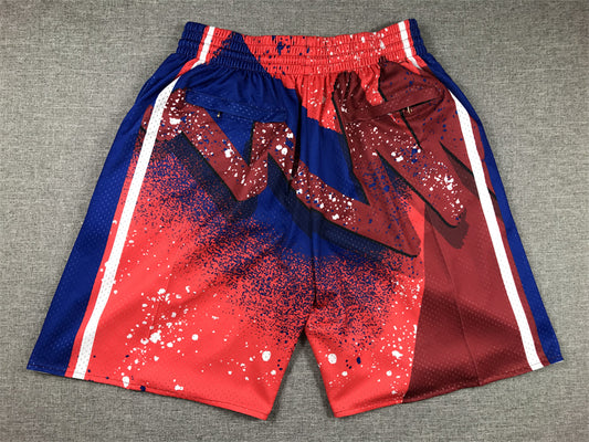 Rote Swingman-Taschenshorts der Philadelphia 76ers für Herren