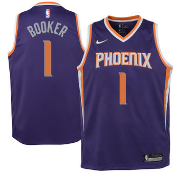 Devin Booker Phoenix Suns 2023 Icon Edition Youth NBA Swingman Jersey