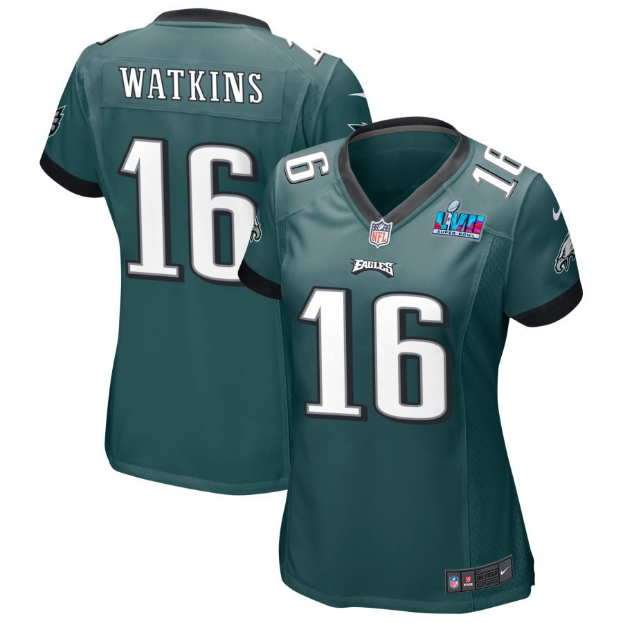 Quez Watkins Philadelphia Eagles Nike Super Bowl LVII Spieltrikot für Damen – Mitternachtsgrün