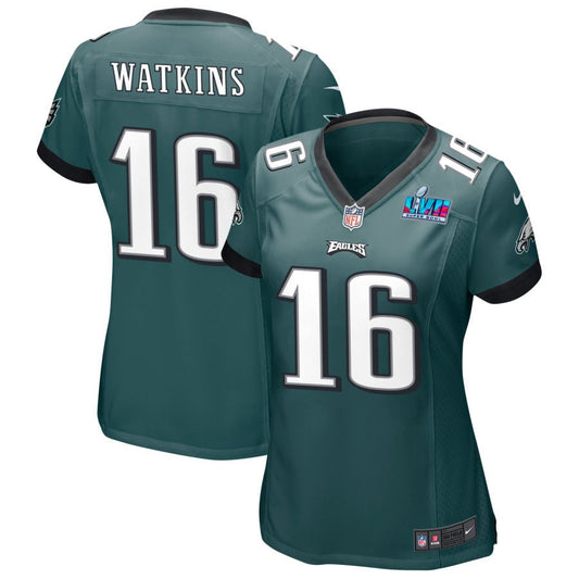 Quez Watkins Philadelphia Eagles Nike Women's Super Bowl LVII Game Jersey - Midnight Green