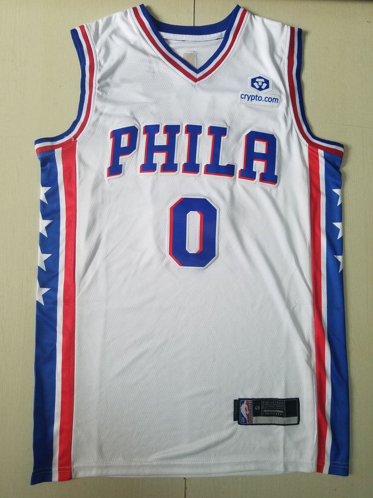 Men's Philadelphia 76ers Tyrese Maxey White Fastbreak Replica Player Jersey