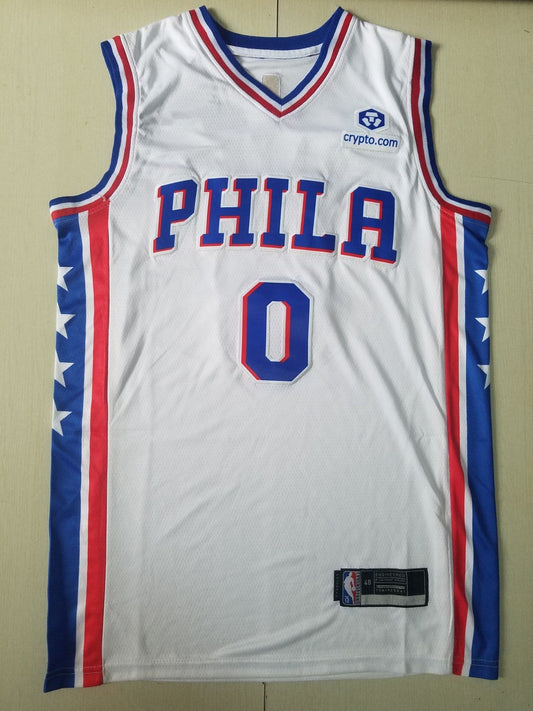 Men's Philadelphia 76ers Tyrese Maxey White Fastbreak Replica Player Jersey