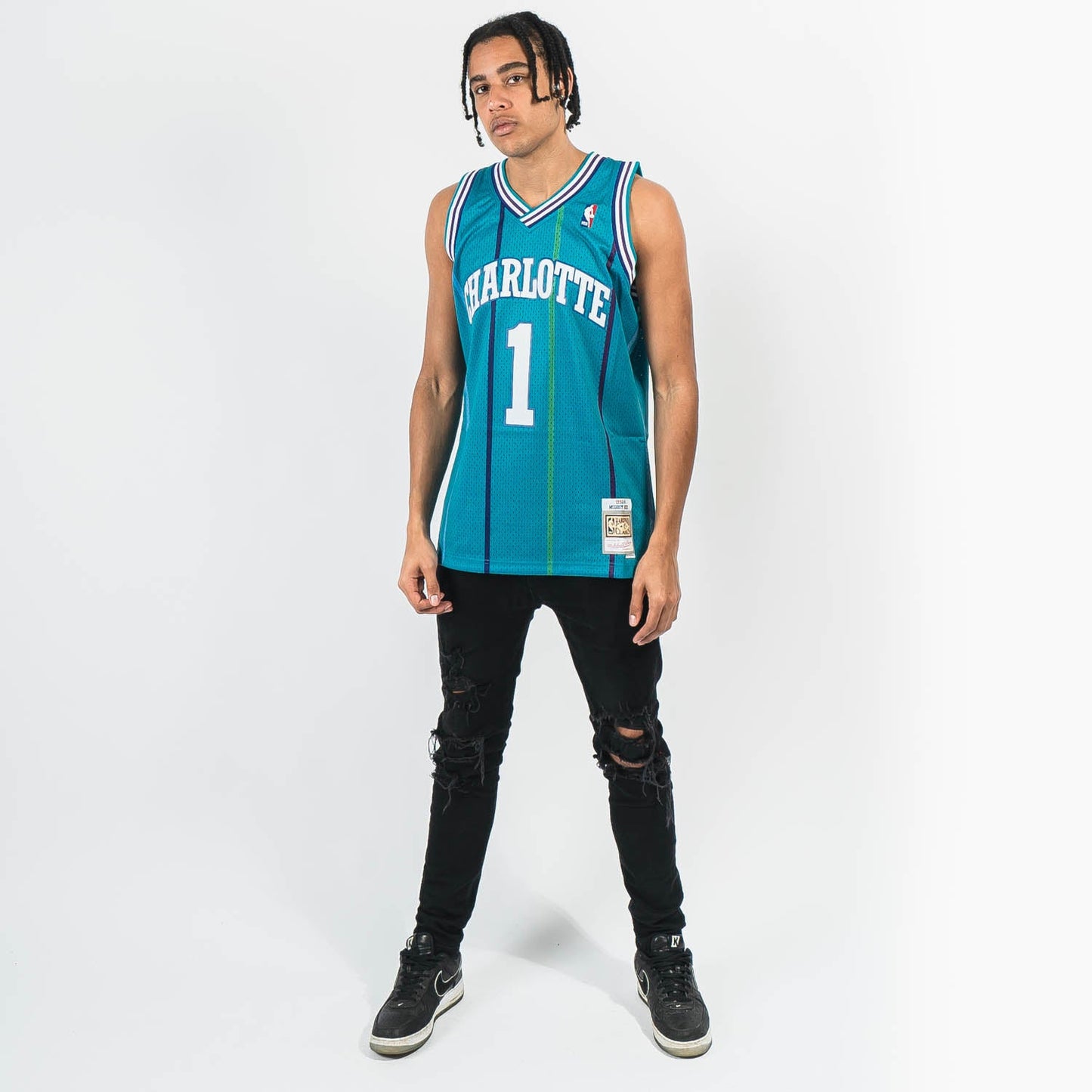 Muggsy Bogues Charlotte Hornets Hardwood Classics Throwback NBA Swingman Jersey