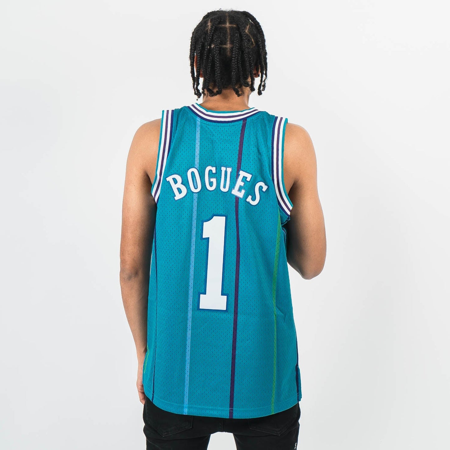 Muggsy Bogues Charlotte Hornets Hardwood Classics Throwback NBA Swingman Jersey