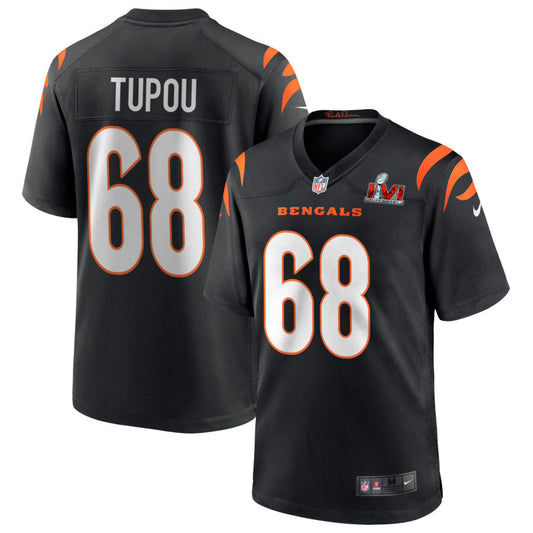 Josh Tupou Cincinnati Bengals Nike Super Bowl LVI Game Jersey - Black