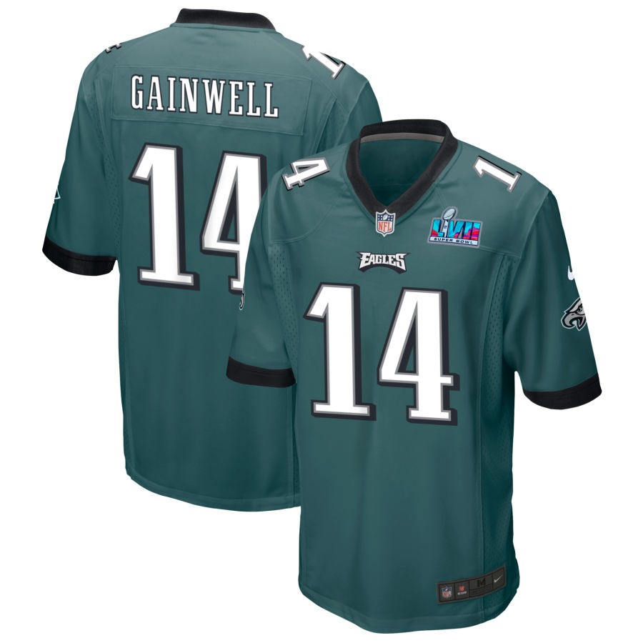 Kenneth Gainwell Philadelphia Eagles Nike Super Bowl LVII Spieltrikot – Mitternachtsgrün