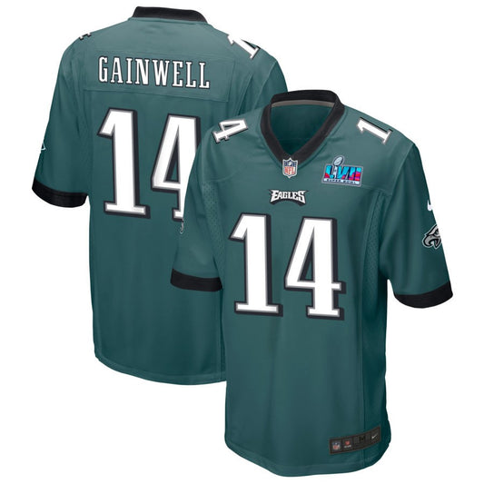 Kenneth Gainwell Philadelphia Eagles Nike Super Bowl LVII Game Jersey - Midnight Green