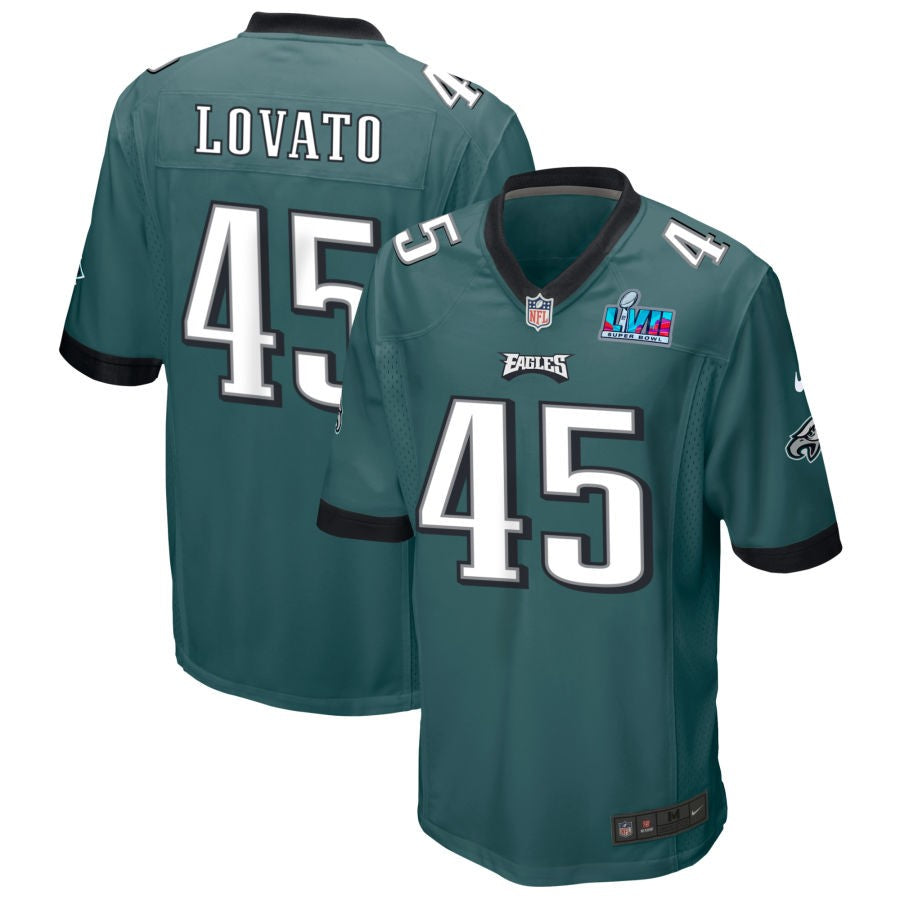 Rick Lovato Philadelphia Eagles Nike Super Bowl LVII Spieltrikot – Mitternachtsgrün