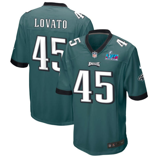 Rick Lovato Philadelphia Eagles Nike Super Bowl LVII Game Jersey - Midnight Green