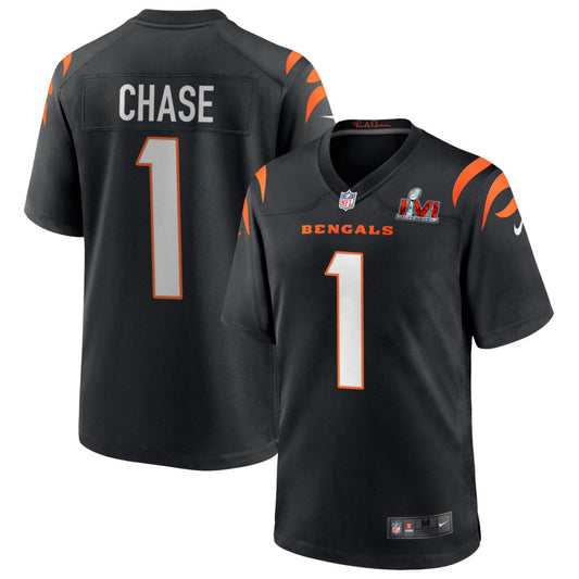 Ja'Marr Chase Cincinnati Bengals Nike Super Bowl LVI Game Jersey - Black