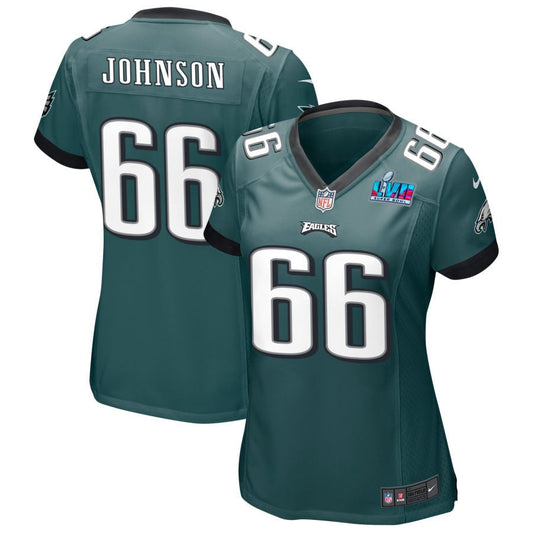 Roderick Johnson Philadelphia Eagles Nike Damen Super Bowl LVII Spieltrikot – Mitternachtsgrün