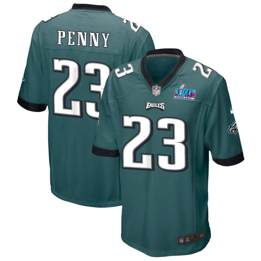 Rashaad Penny Philadelphia Eagles Nike Super Bowl LVII Game Jersey - Midnight Green