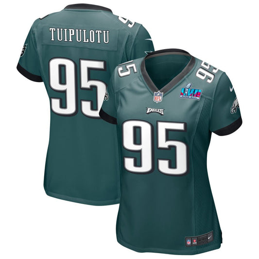 Marlon Tuipulotu Philadelphia Eagles Nike Women's Super Bowl LVII Game Jersey - Midnight Green