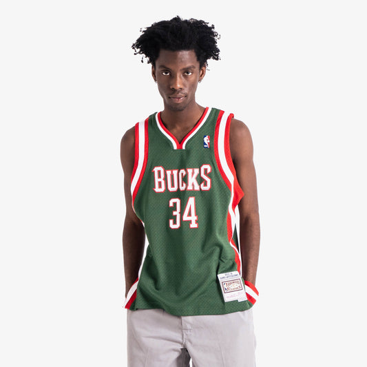 Giannis Antetokounmpo Milwaukee Bucks Rookie HWC Throwback NBA Swingman Jersey