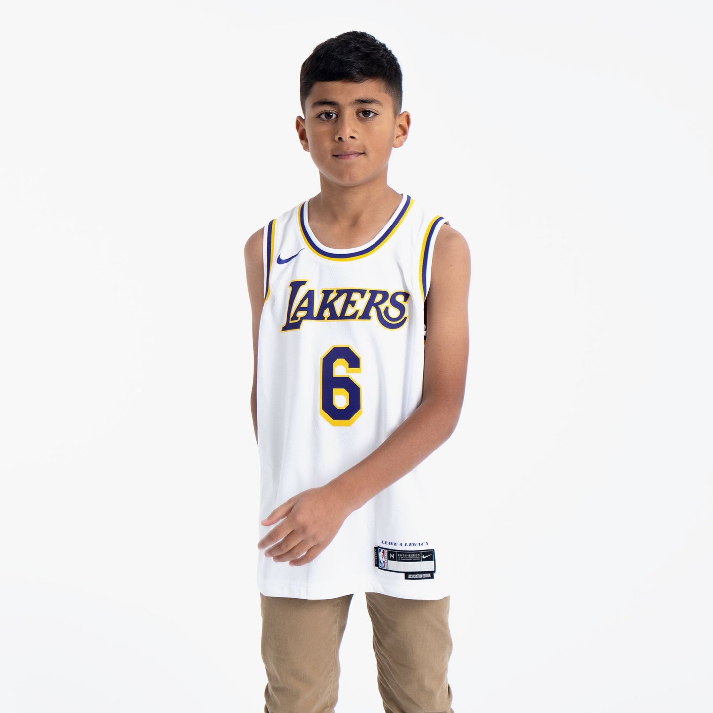 LeBron James Los Angeles Lakers 2023 Association Edition Youth NBA Swingman Jersey