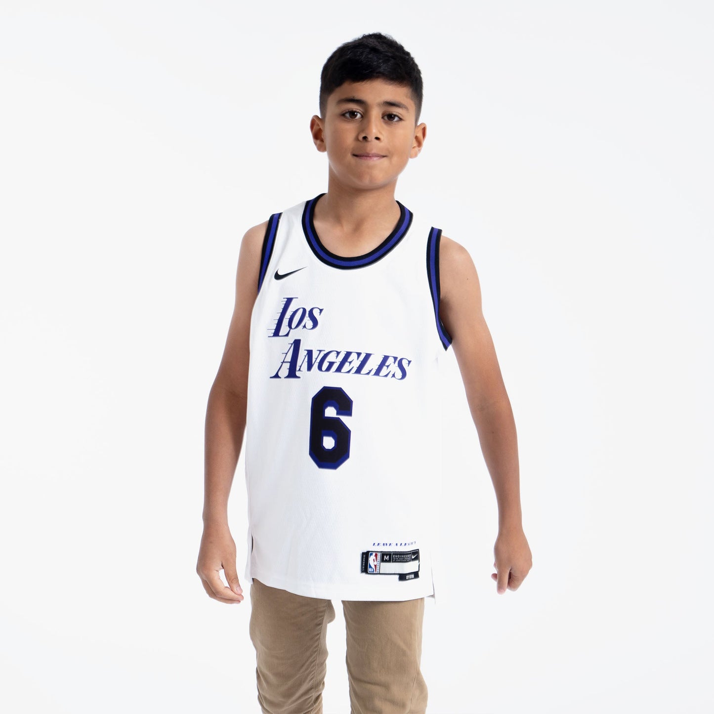 LeBron James Los Angeles Lakers 2023 City Edition Youth NBA Swingman Jersey