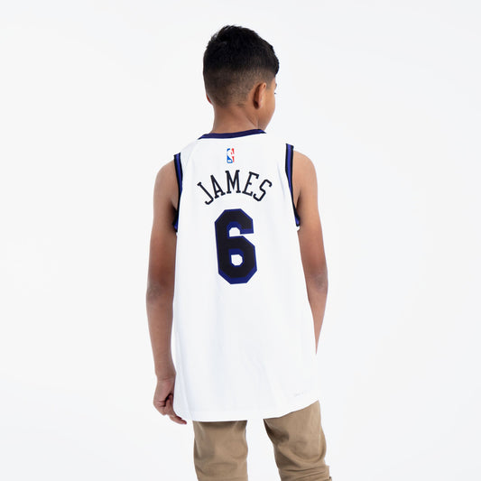 LeBron James Los Angeles Lakers 2023 City Edition Jugend-NBA-Swingman-Trikot 