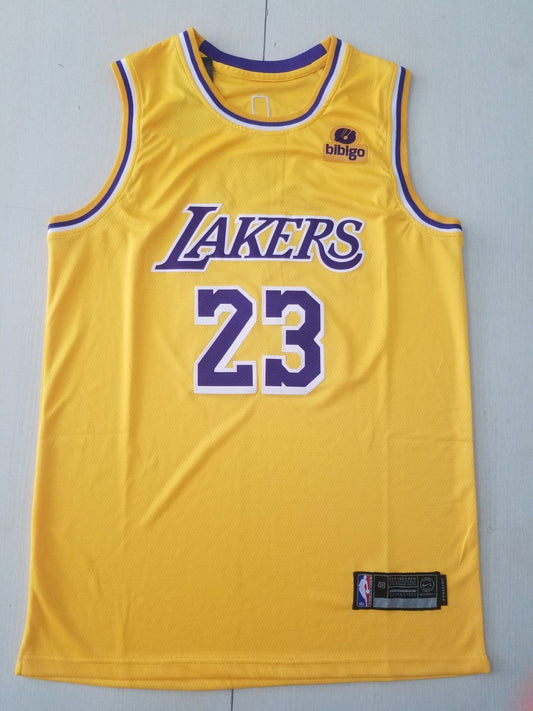 Gelbes Swingman-Trikot der Los Angeles Lakers LeBron James NBA #23 für Herren