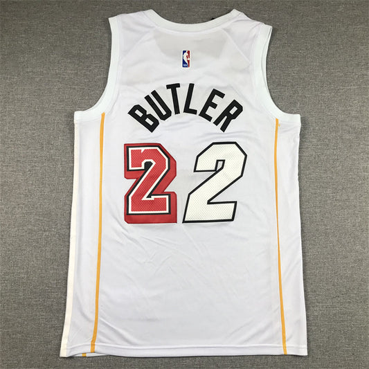 Men's Miami Heat Jimmy Butler Nike White 2022/23 Swingman Jersey - City Edition