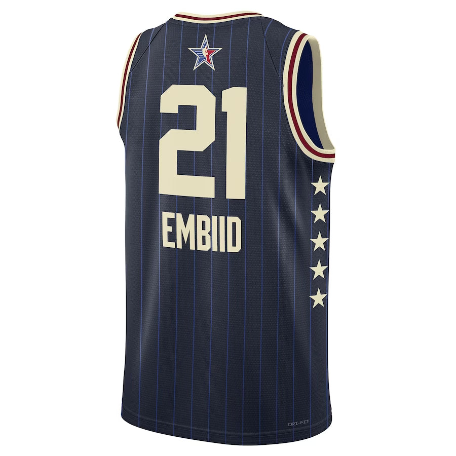 Unisex Joel Embiid Jordan Brand Navy 2024 NBA All-Star Game Swingman Trikot