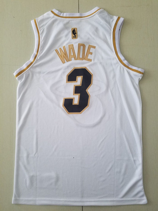 Miami Heat Dwyane Wade #3 Swingman-Spielertrikot für Herren in Weiß