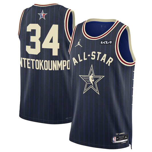 Unisex Giannis Antetokounmpo Jordan Brand Navy 2024 NBA All-Star Game Swingman Trikot