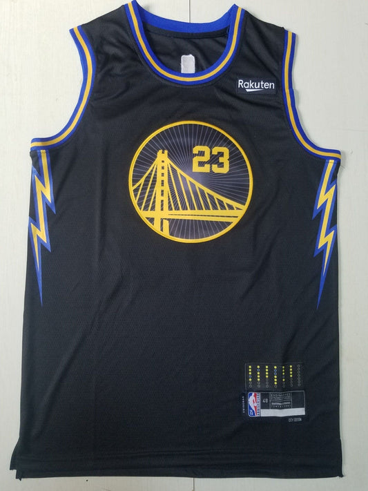 Herren-Klassiker-Trikot der Golden State Warriors Draymond Green #23 City Edition in Schwarz